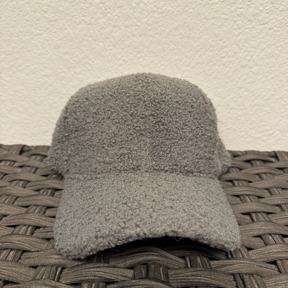 Urban Outfitters Gray Teddy Bear Textured Cap